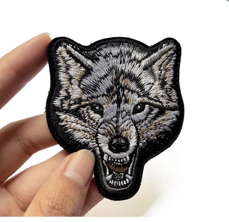 EHOPE Wolf Patch Embroidered Armbands Badges Patch Hook & Loop Patches 2.95" x 2.56" Sized - Image 2